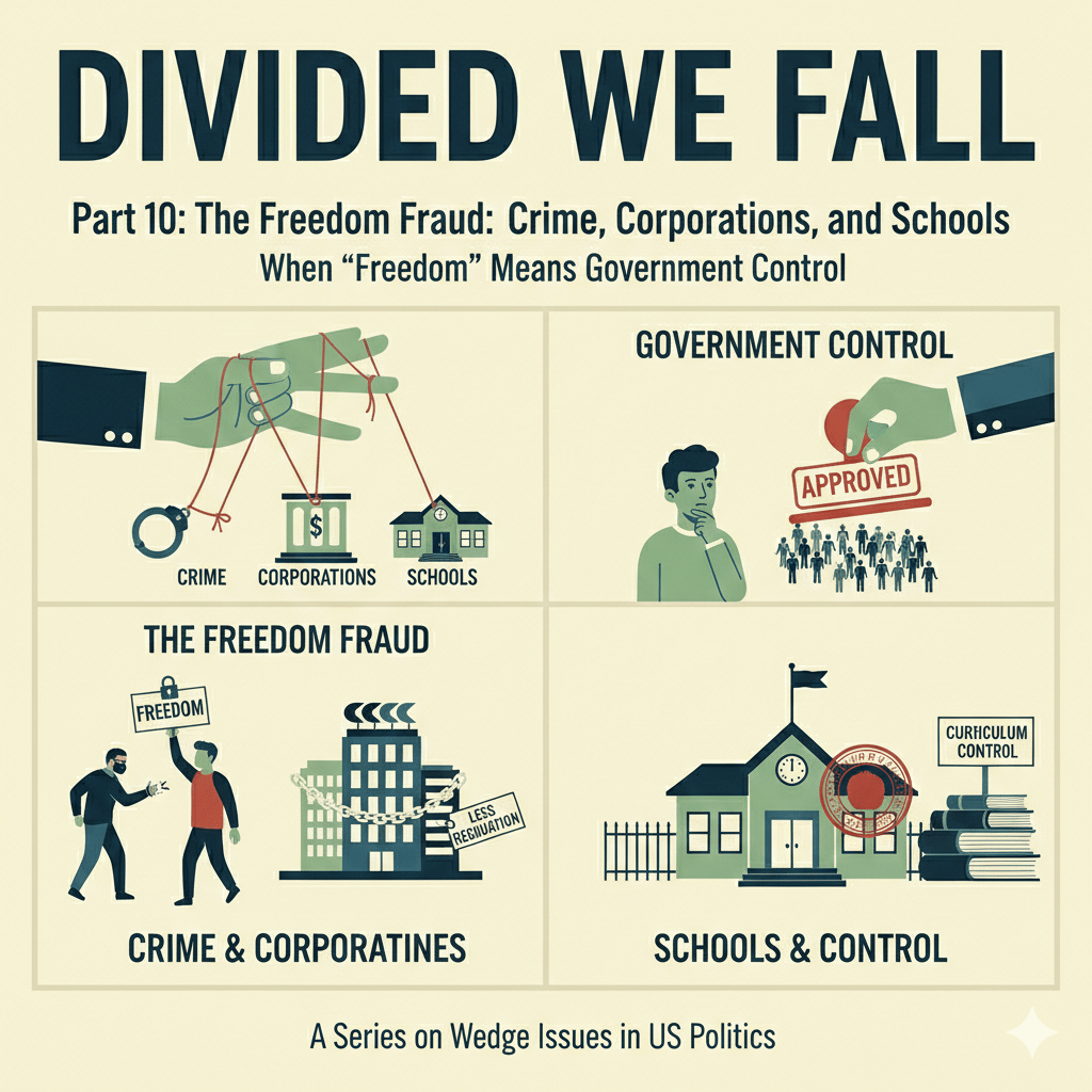 Divided We Fall Part 10: The Freedom Fraud: Crime, Corporations, and&nbsp;Schools