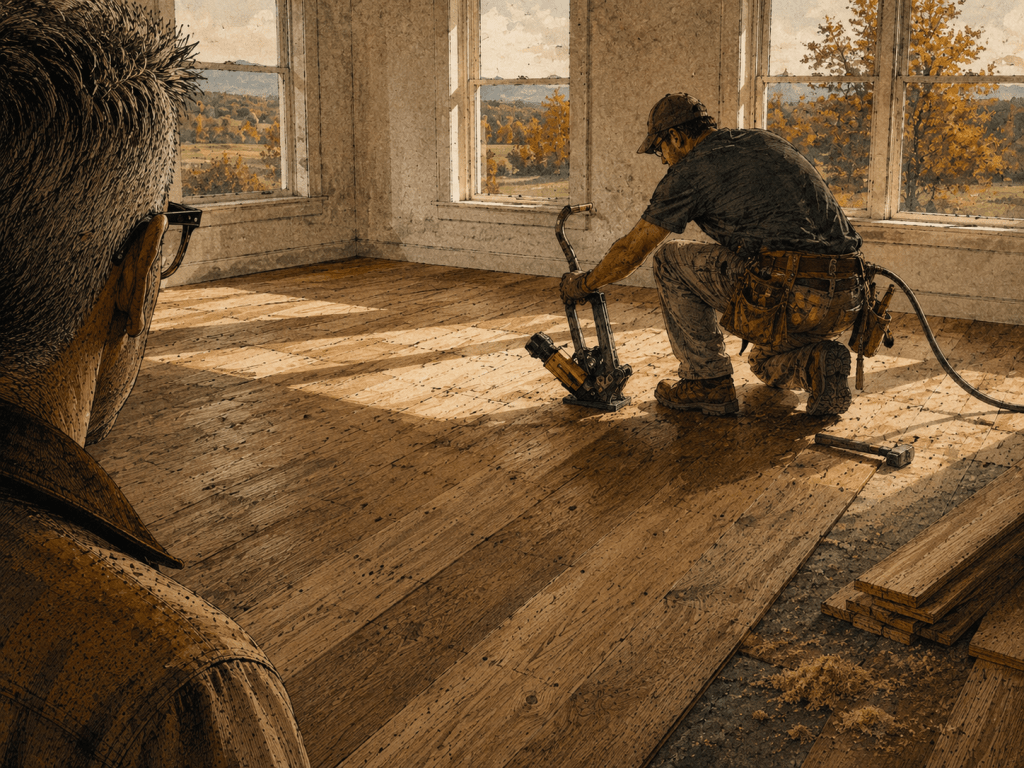 This New Old House Part 15: Flooring – Wide Plank Heart Pine Dreams vs. Reality